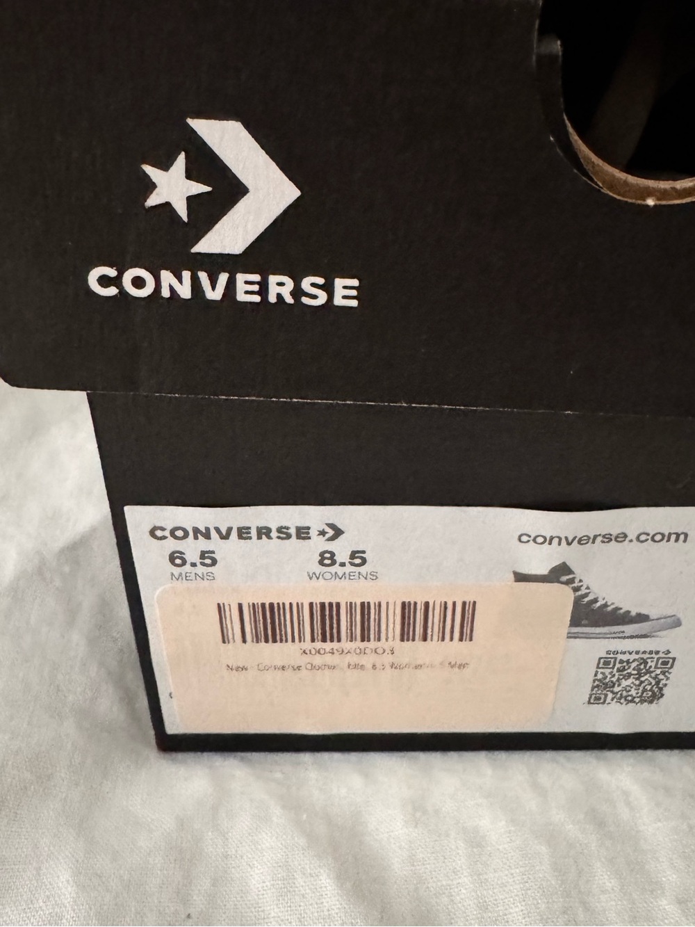 Converse Black and White Unisex High-Top Sneakers - Picture 5 of 6